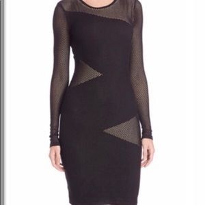 BCBGMAXAZRIA Tanya Mesh-Blocked Dress